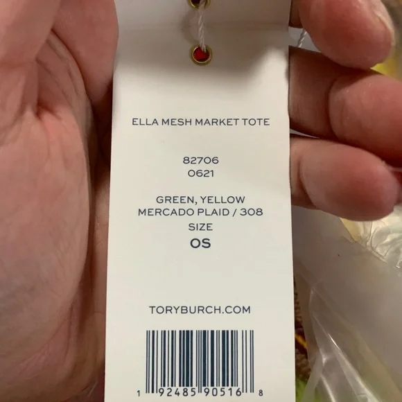 Authentic TORY BURCH Leather/Mesh Logo tote - Picture 13 of 14